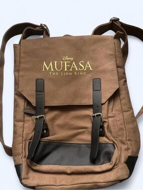 Disney Mufasa Brown Canvas Backpack with Black Trim